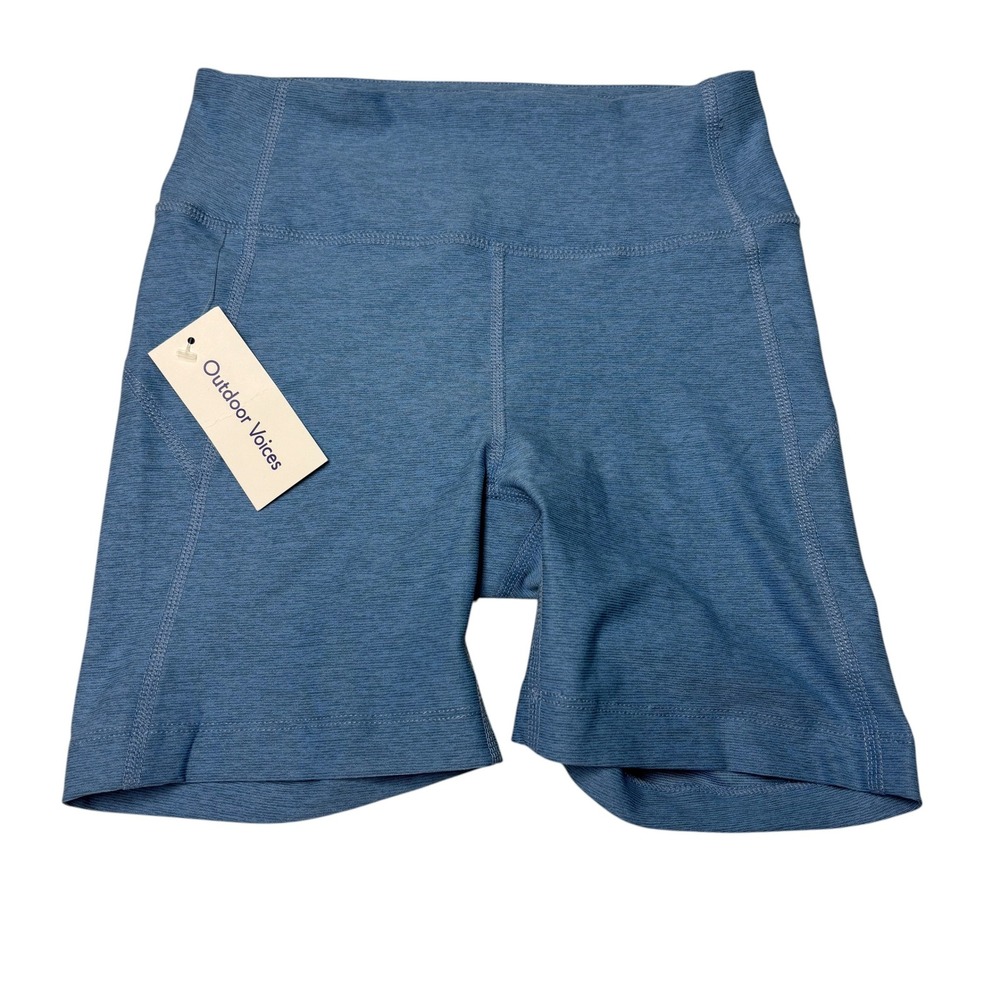 NWT Outdoor Voices Warmup Short Morning Blue Womens XXS W22 L5